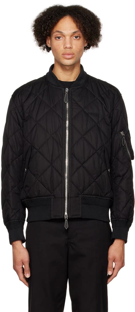 burberry black bomber|Nylon Bomber Jacket in Black .